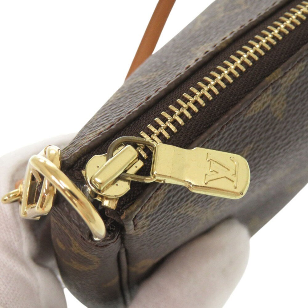 LOUIS VUITTON Authentic Brown Monogram Pochette Pouch - Picture 9 of 10